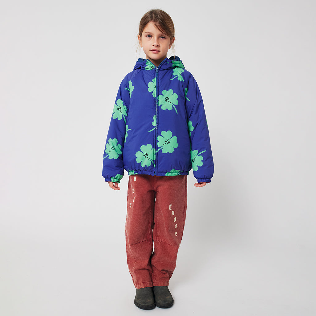 Bobo Choses Child Lucky Clover All Over Reversible Jacket Purple