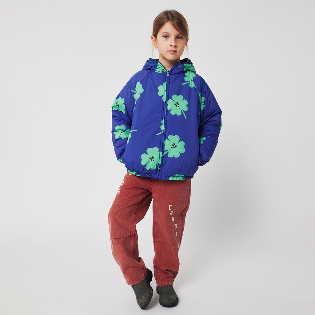Bobo Choses Child Lucky Clover All Over Reversible Jacket Purple