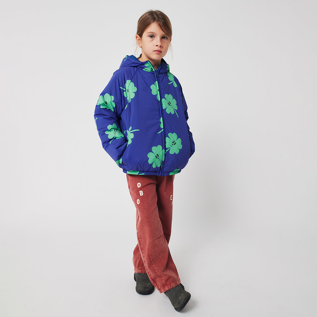 Bobo Choses Child Lucky Clover All Over Reversible Jacket Purple