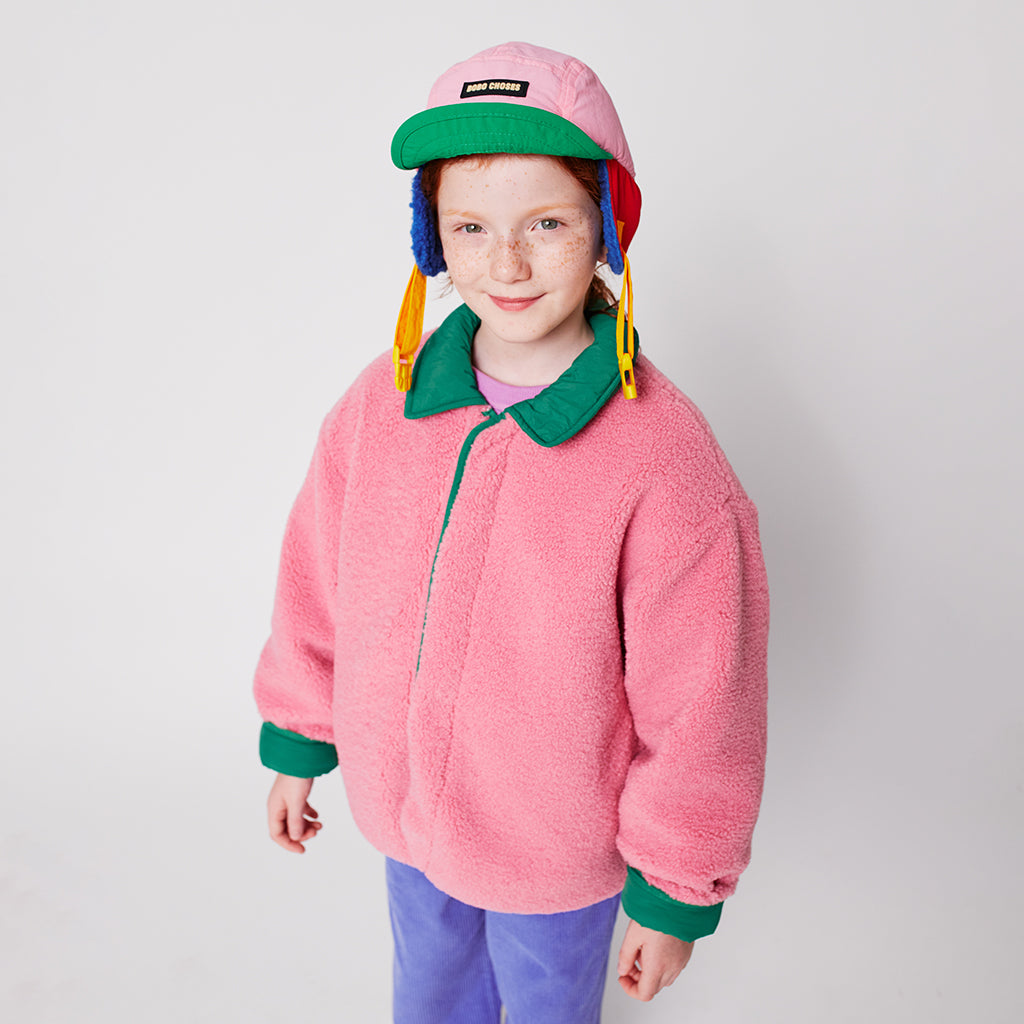 Bobo Choses Child Clover Reversible Teddy Jacket Green