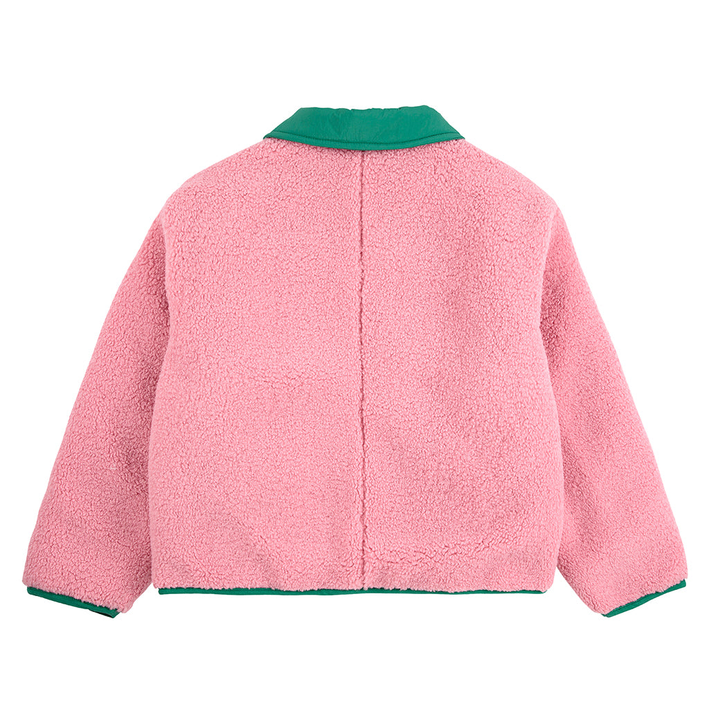 Bobo Choses Child Clover Reversible Teddy Jacket Green