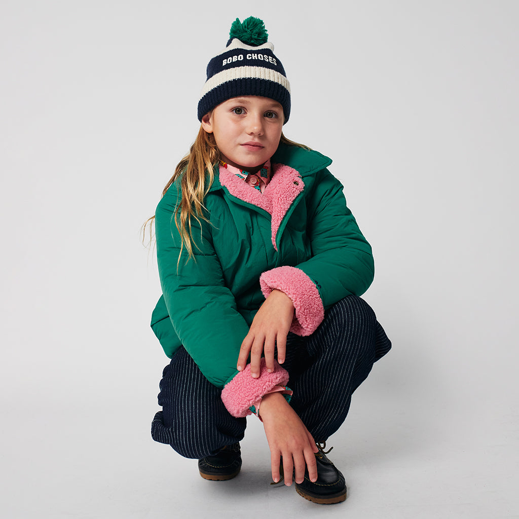 Bobo Choses Child Clover Reversible Teddy Jacket Green