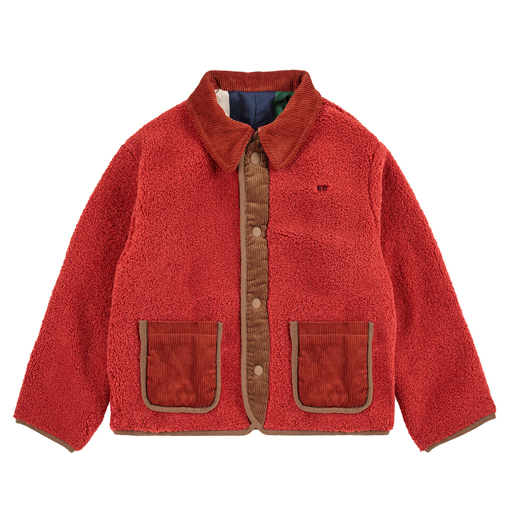 Bobo Choses Child Tiles All Over Reversible Teddy Jacket Multicolour