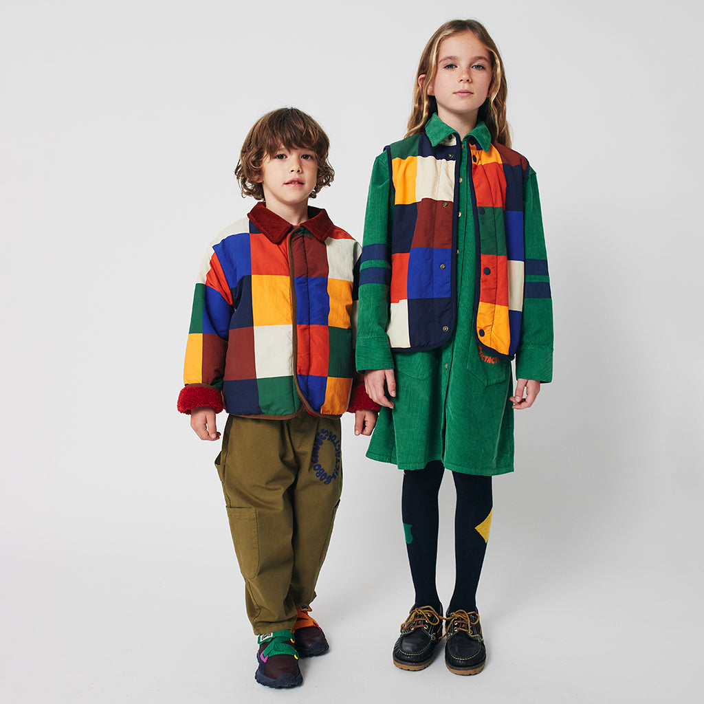 Bobo Choses Child Tiles All Over Reversible Teddy Jacket Multicolour