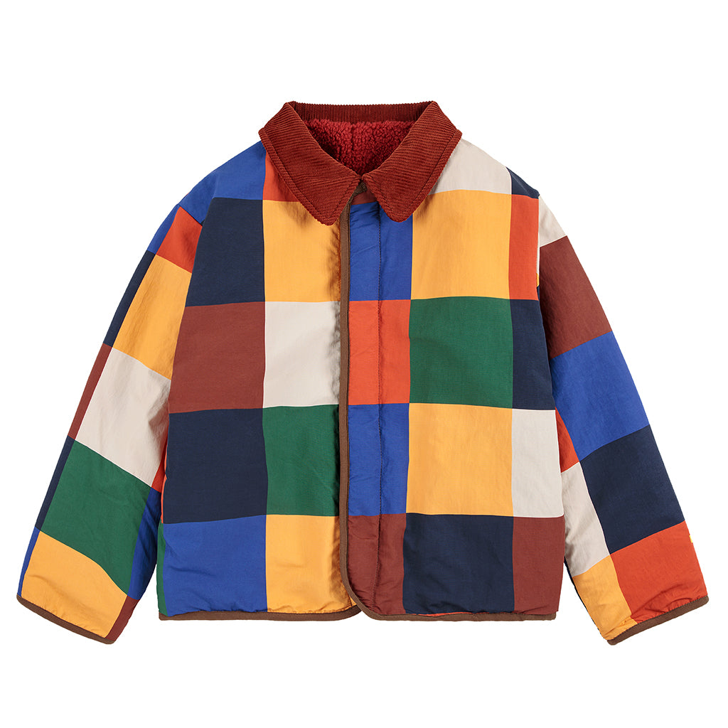 Bobo Choses Child Tiles All Over Reversible Teddy Jacket Multicolour