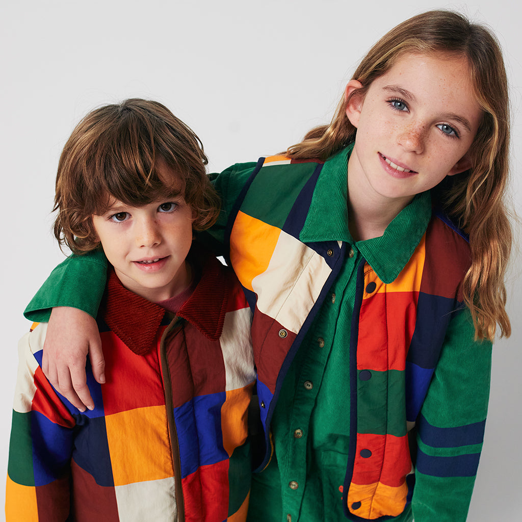 Bobo Choses Child Tiles All Over Reversible Teddy Jacket Multicolour