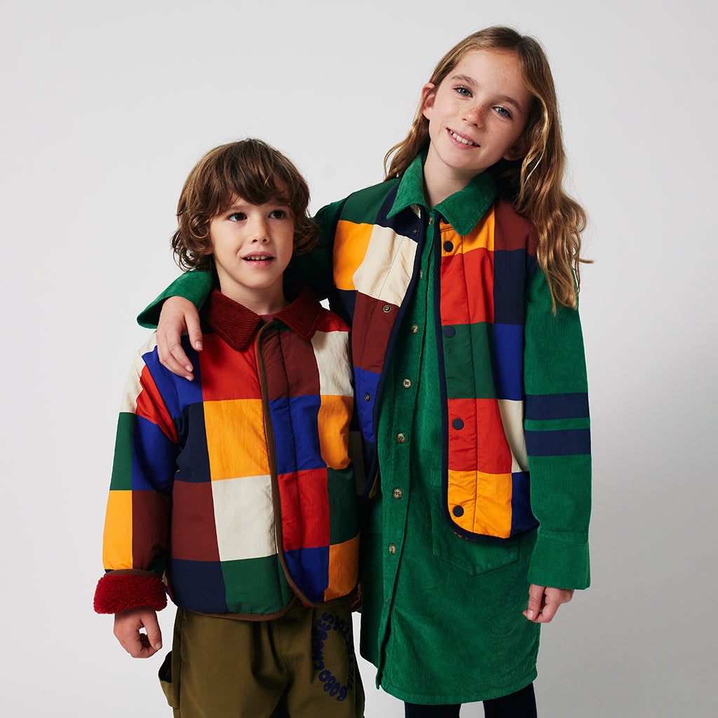 Bobo Choses Child Tiles All Over Reversible Teddy Jacket Multicolour
