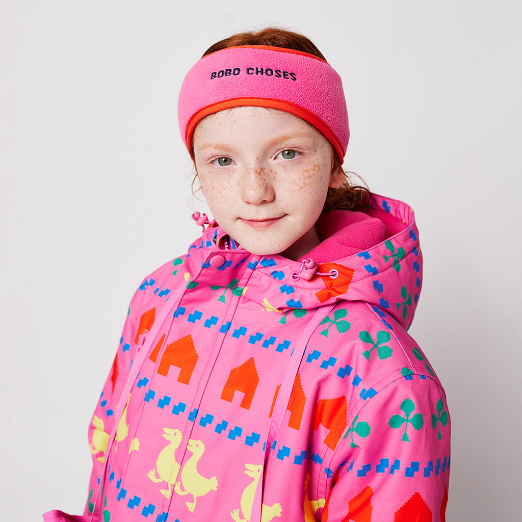 Bobo Choses Child Farm All Over Ski Jacket Fuchsia Pink