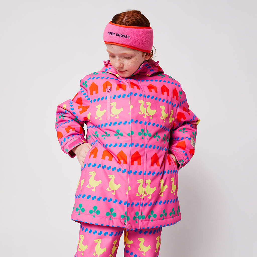 Bobo Choses Child Farm All Over Ski Jacket Fuchsia Pink