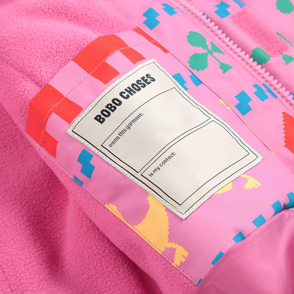 Bobo Choses Child Farm All Over Ski Jacket Fuchsia Pink