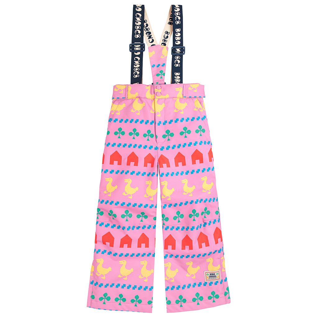 Bobo Choses Child Farm All Over Ski Pants Fuchsia Pink