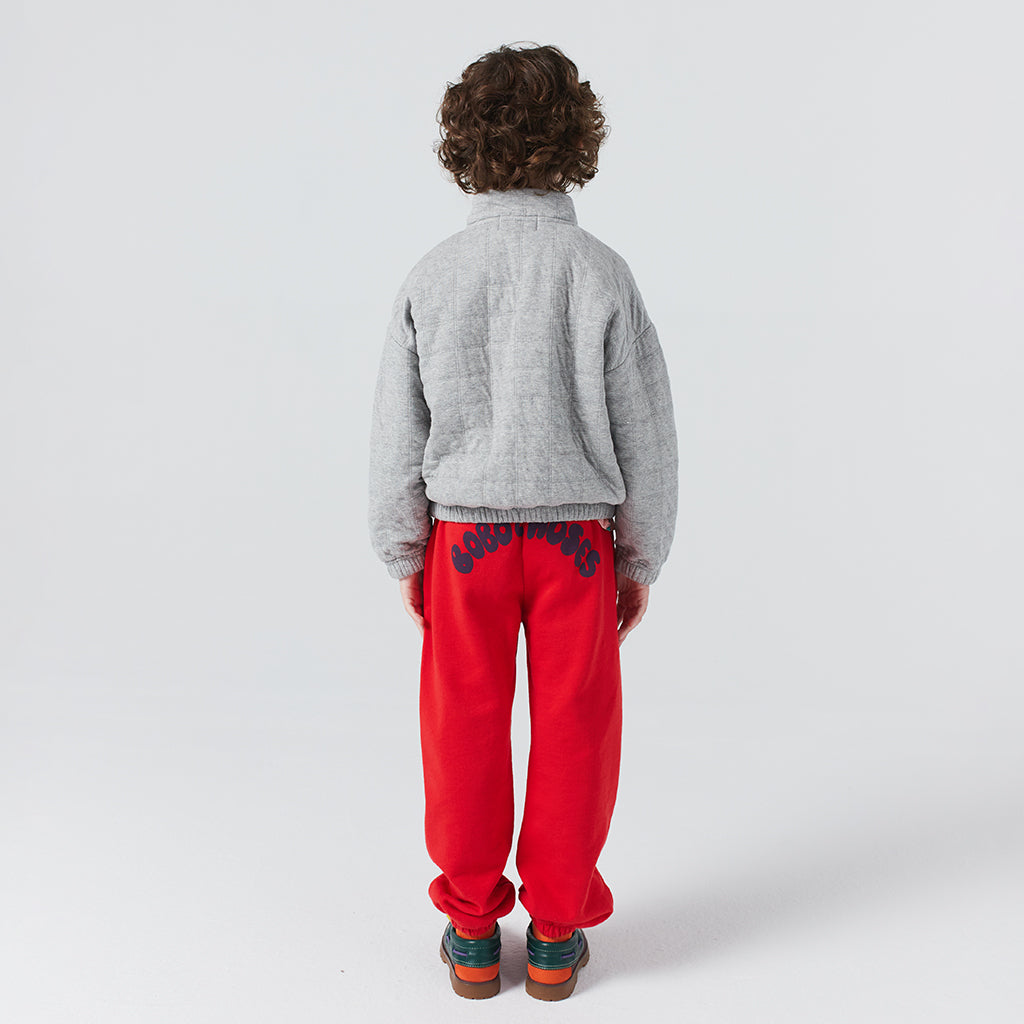 Bobo Choses Child Tic Tac Toe Quilted Sweatshirt Heather Grey