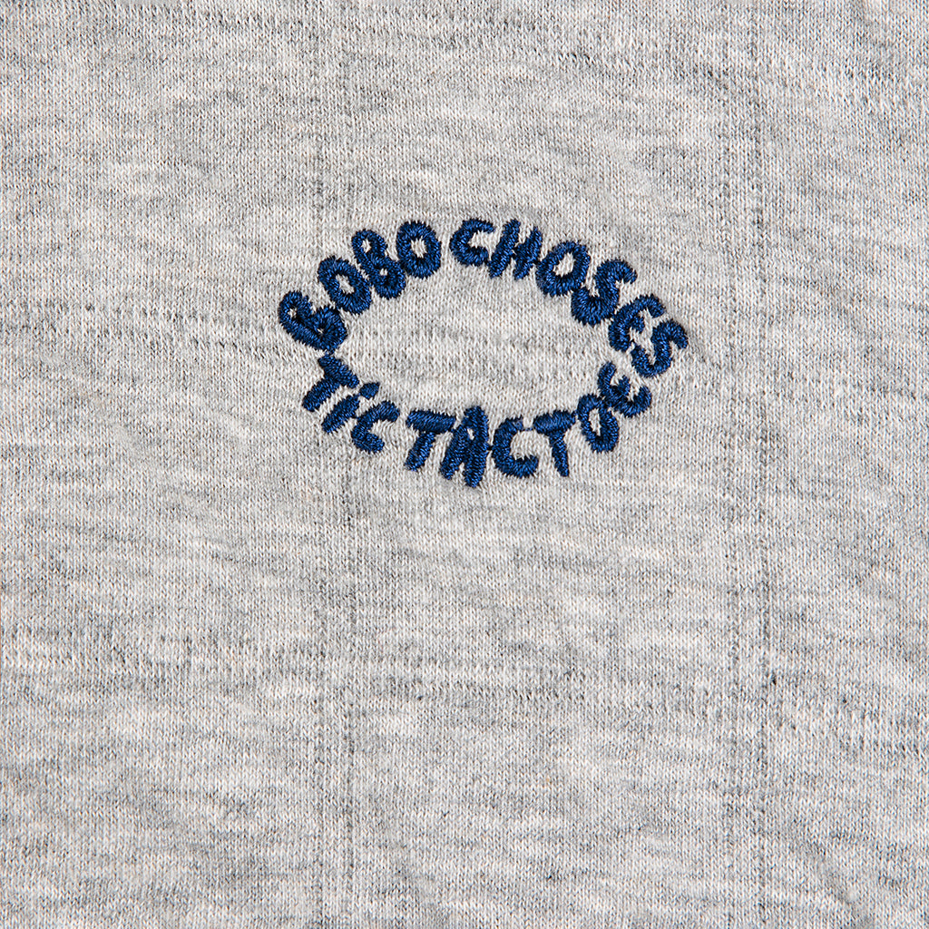 Bobo Choses Child Tic Tac Toe Quilted Sweatshirt Heather Grey