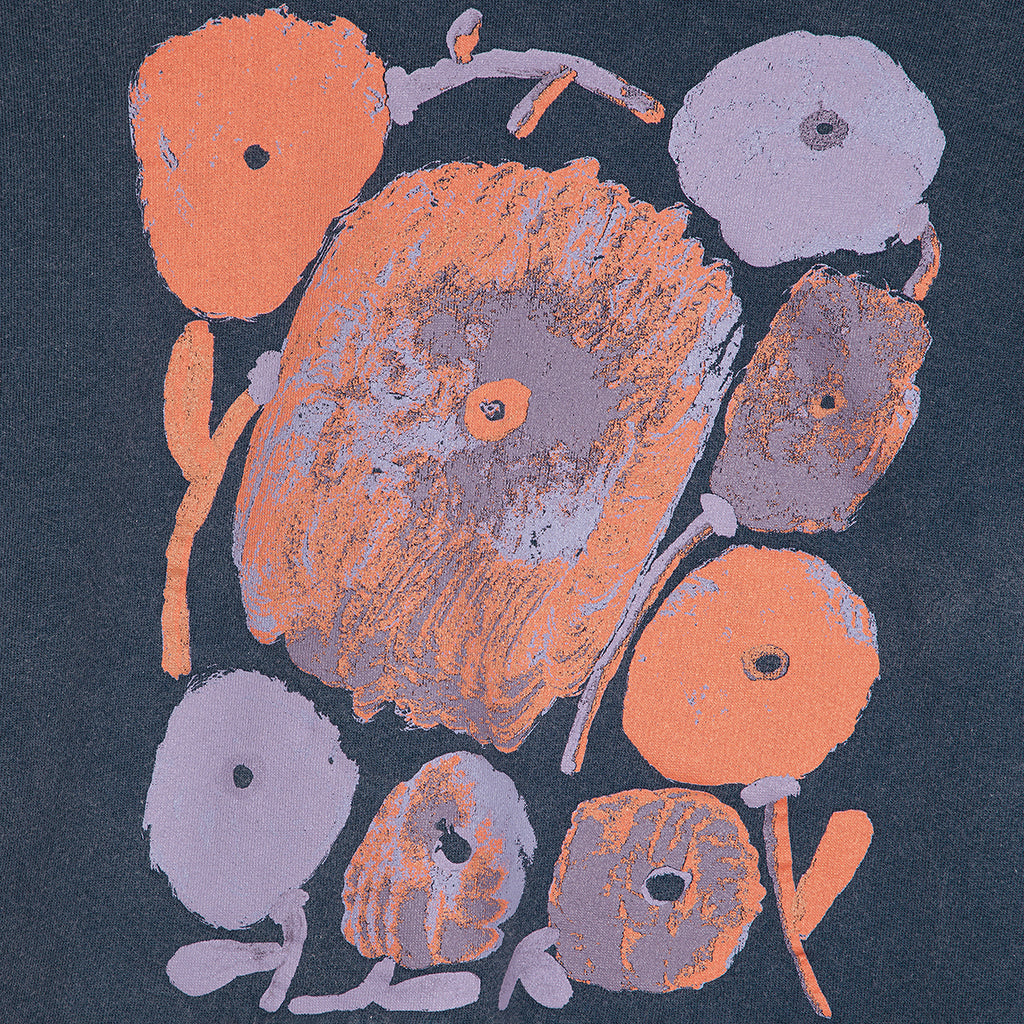 Bobo Choses Woman Relaxed Sweatshirt Navy Blue Dahlia Print