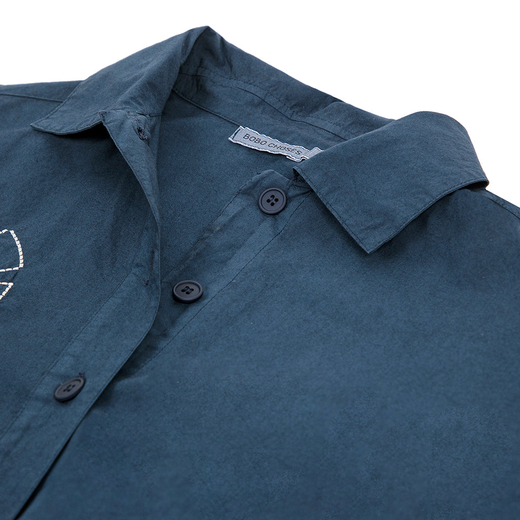 Bobo Choses Woman Shirt Kaleidoscope Embroidery Navy Blue