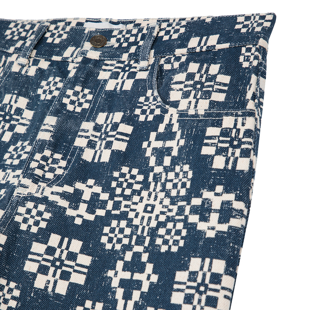 Bobo Choses Woman High Waist Pants Midnight Blue Kaleidoscope Print