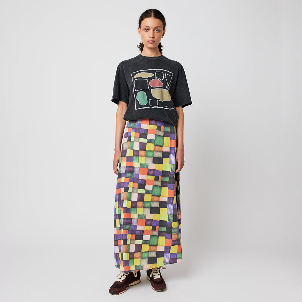 Bobo Choses Woman Modal Skirt Rainbow Plaid Print