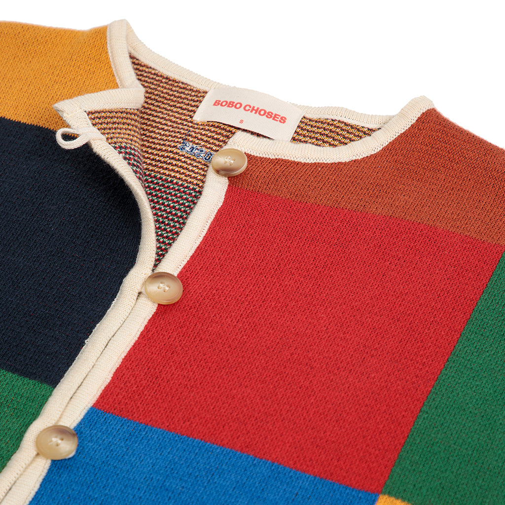 Bobo Choses Woman Buttoned Cardigan Multicolour Check