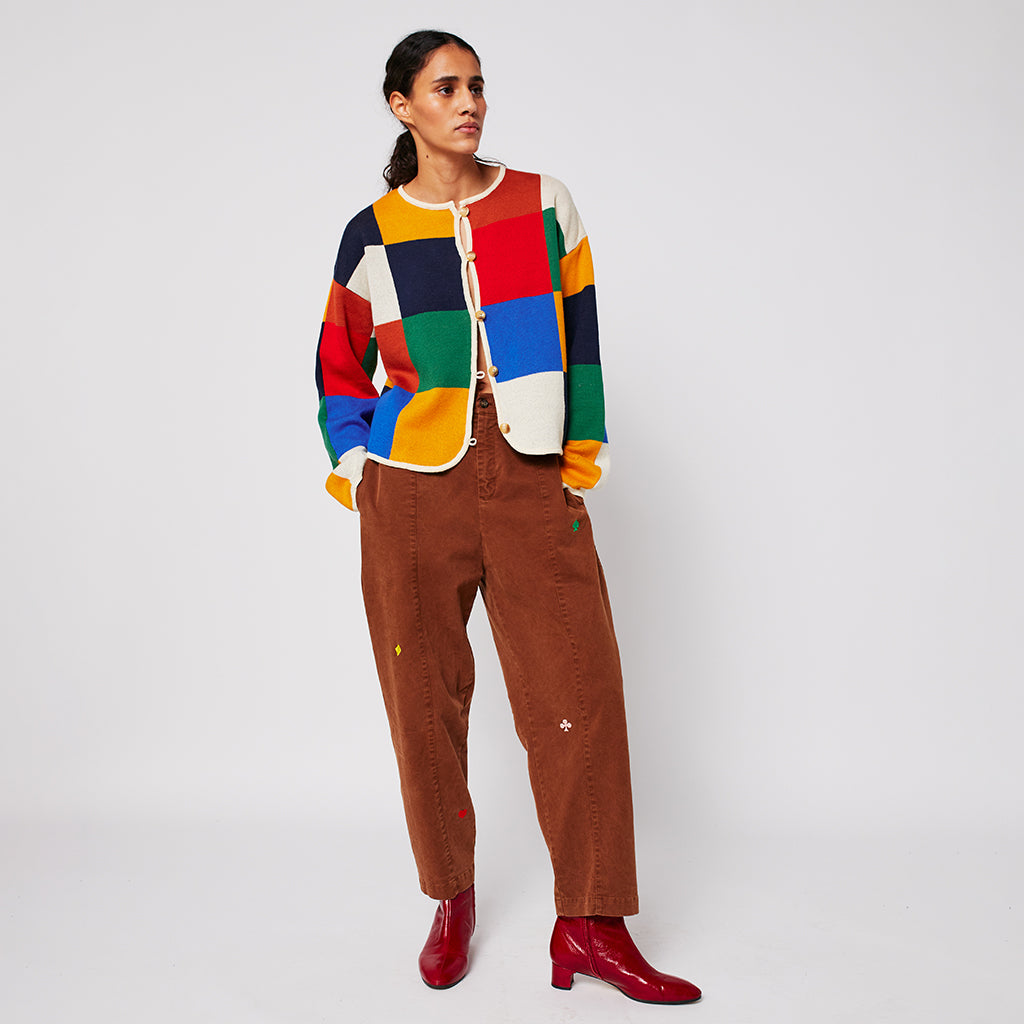 Bobo Choses Woman Buttoned Cardigan Multicolour Check