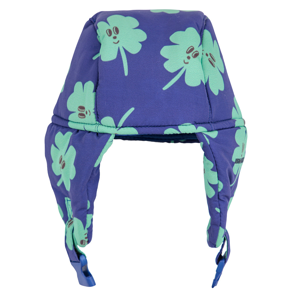 Bobo Choses Baby Lucky Clover All Over Padded Chapka Hat Violet Blue