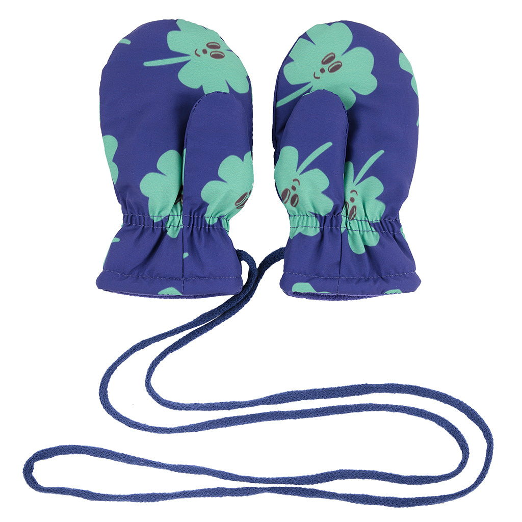 Bobo Choses Baby Lucky Clover All Over Padded Mittens Violet Blue