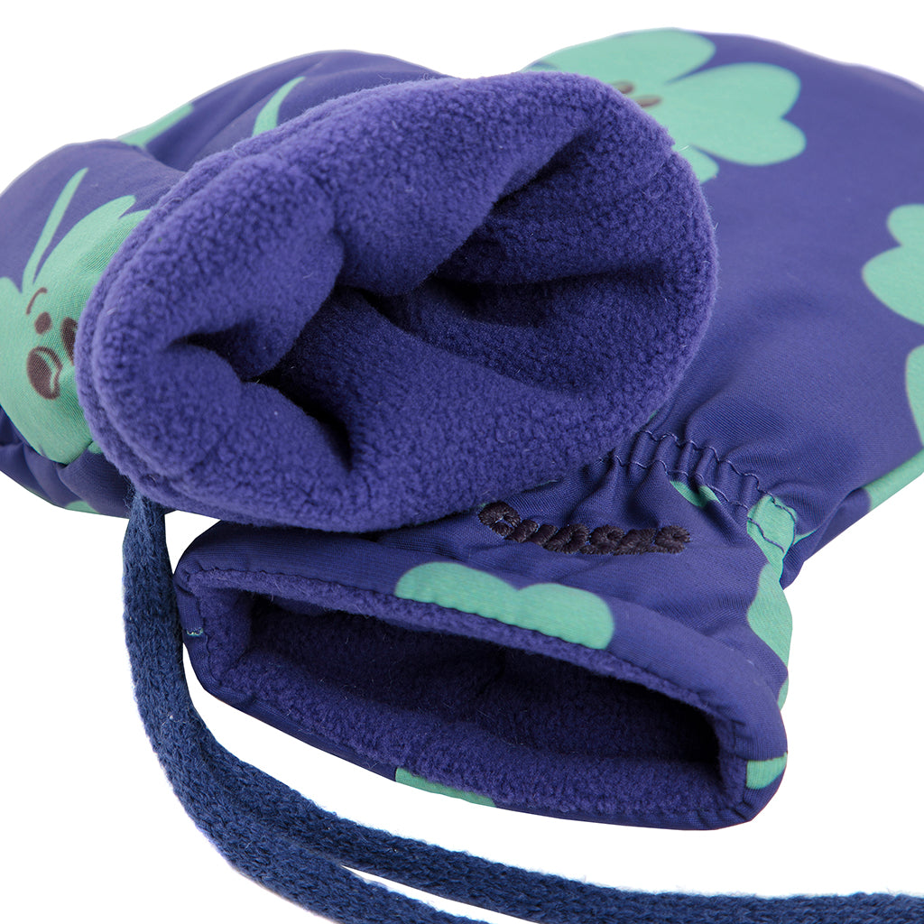 Bobo Choses Baby Lucky Clover All Over Padded Mittens Violet Blue
