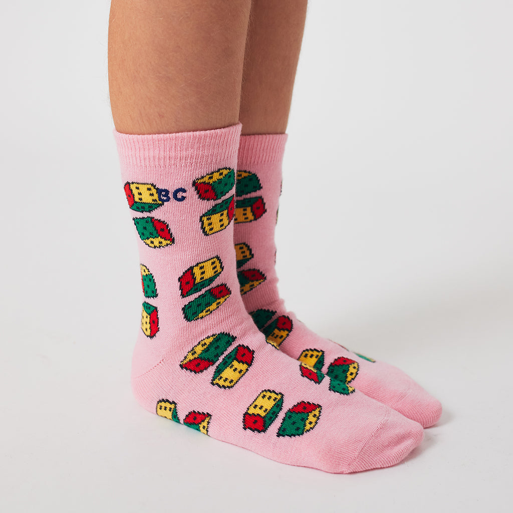 Bobo Choses Child Dice All Over Short Socks Pink