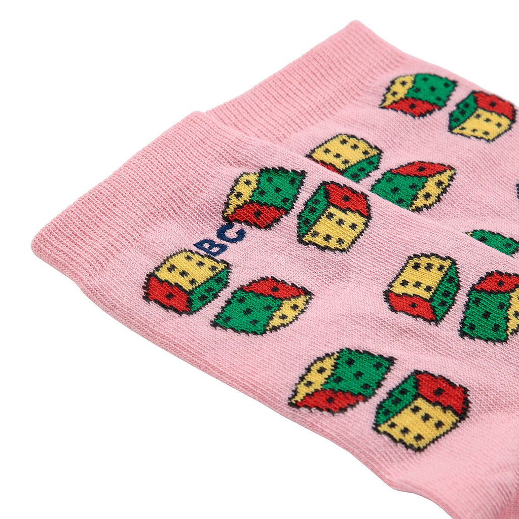 Bobo Choses Child Dice All Over Short Socks Pink