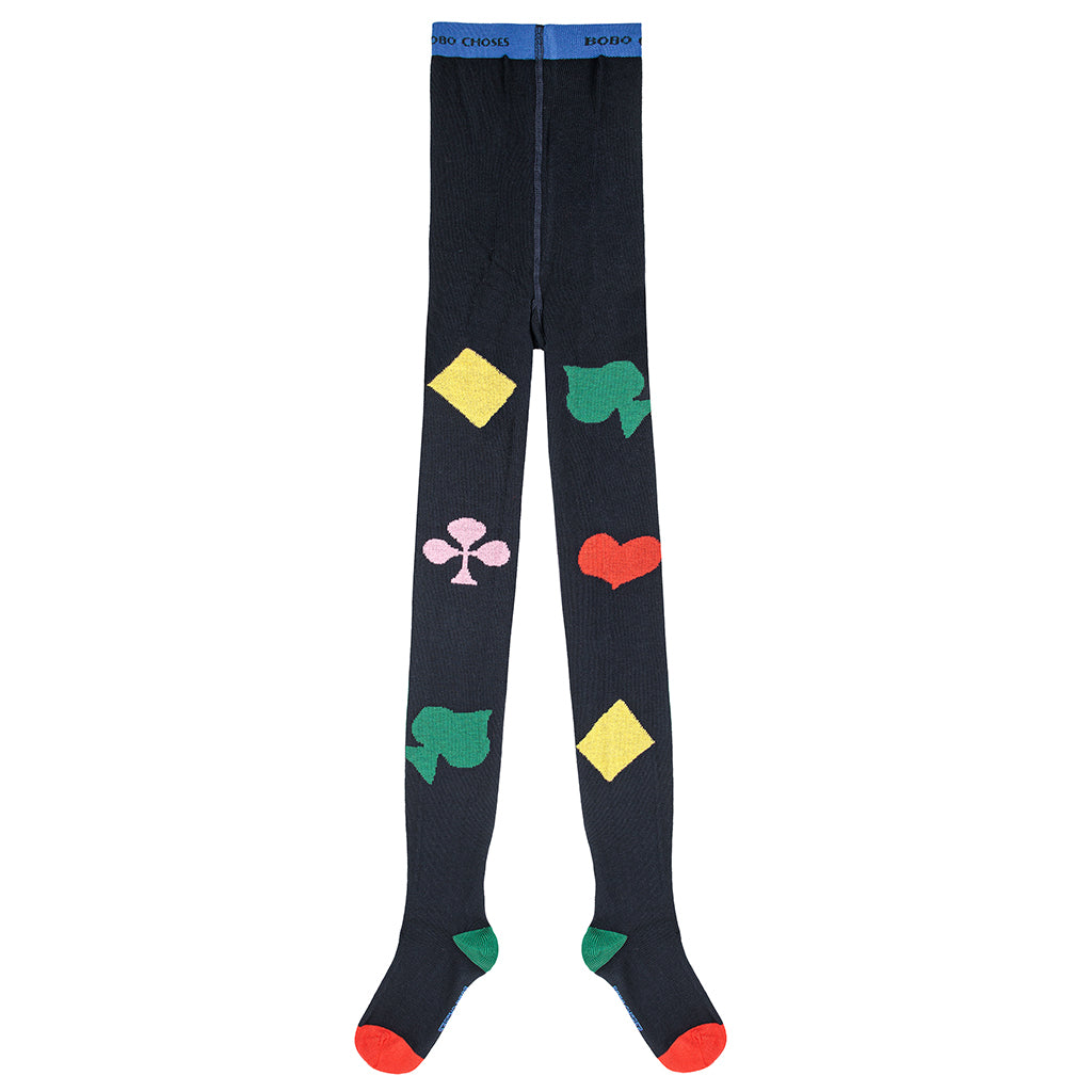 Bobo Choses Child Joker Tights Midnight Blue