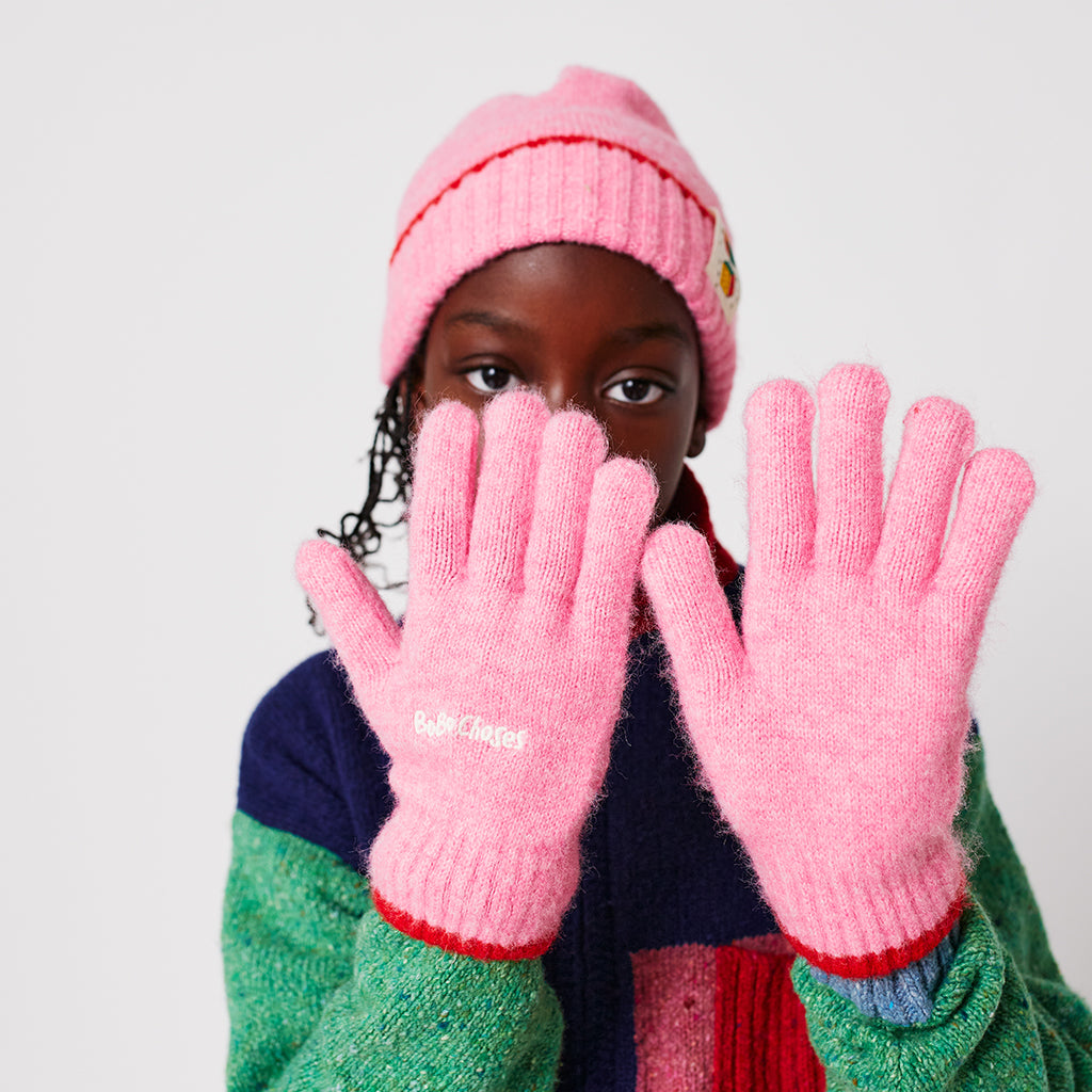 Bobo Choses Child Knit Gloves Pink