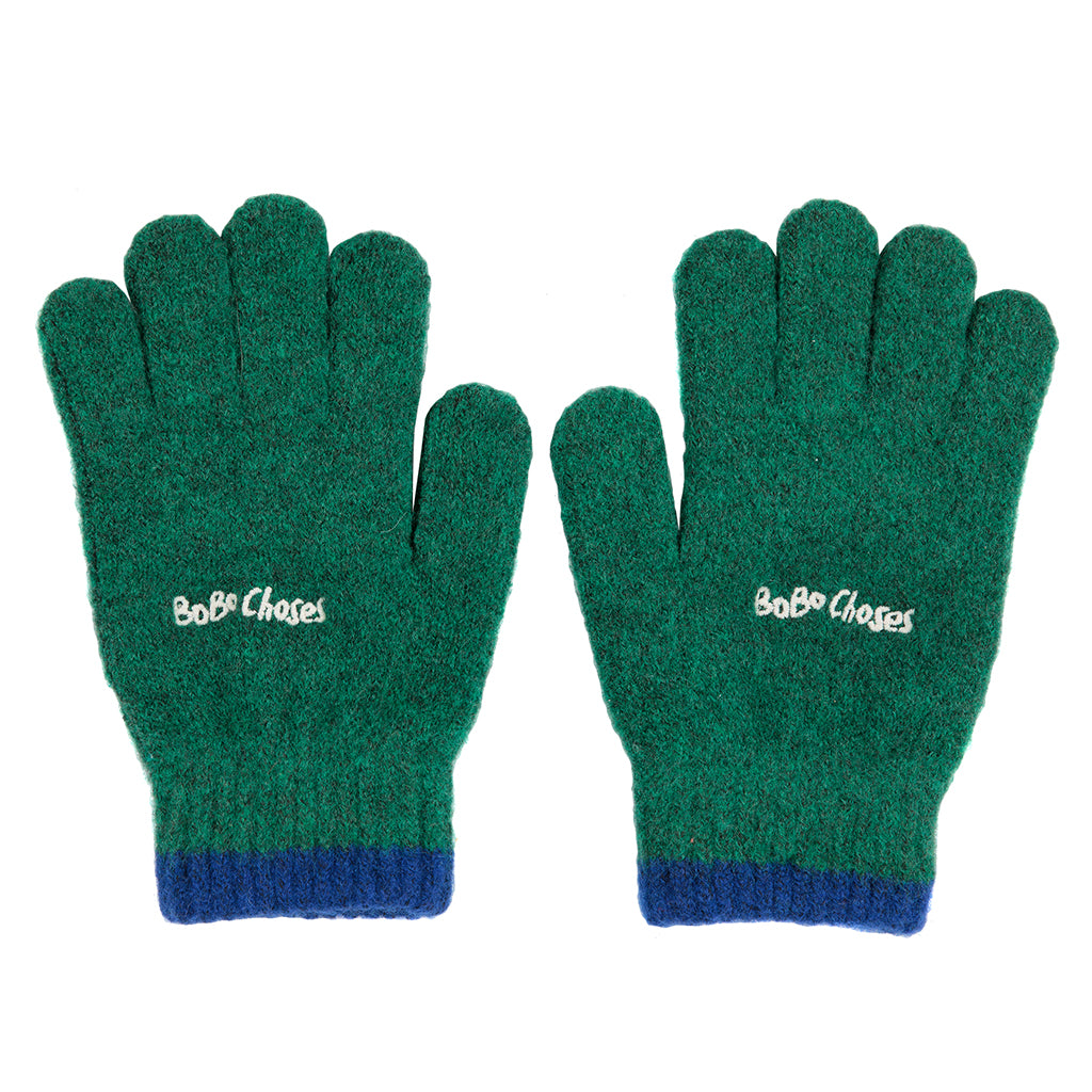 Bobo Choses Child Knit Gloves Green