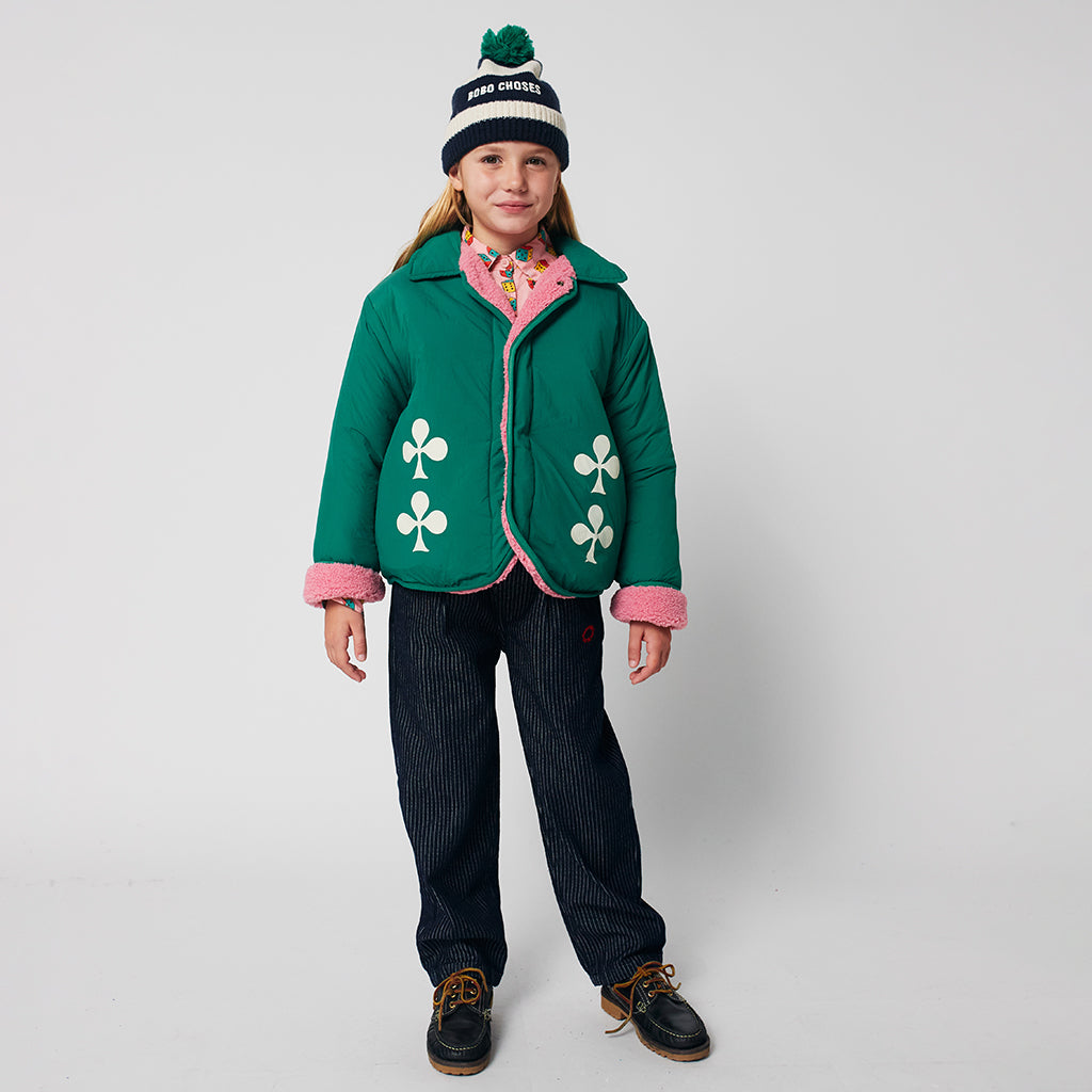 Bobo Choses Child Striped Beanie Midnight Blue