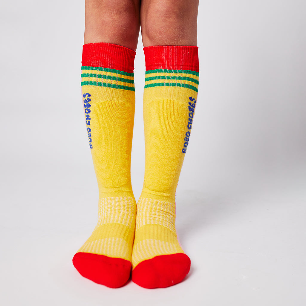 Bobo Choses Child Long Ski Socks Fuchsia Pink