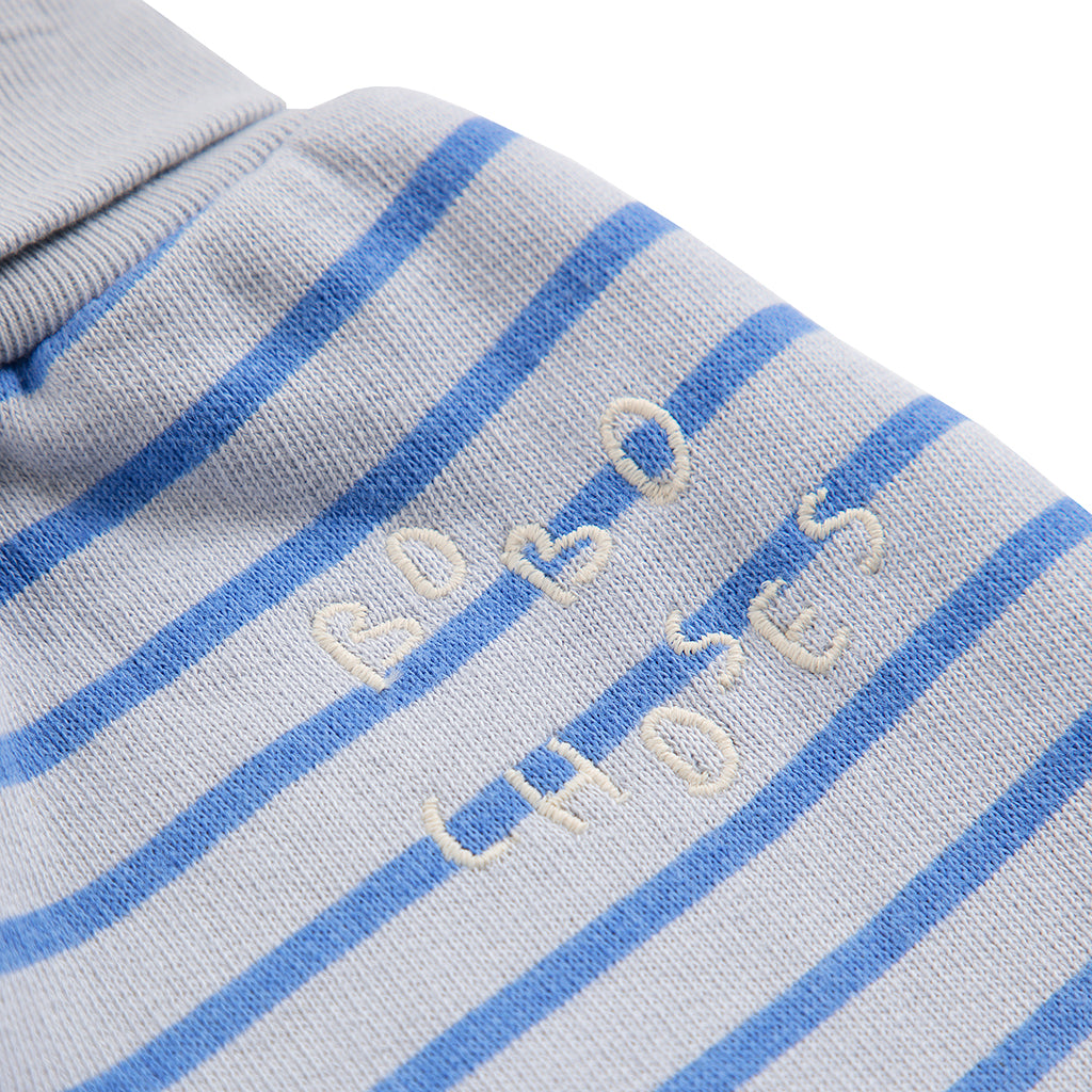 Bobo Choses Baby Sweatpants Light Heather Grey With Blue Stripes