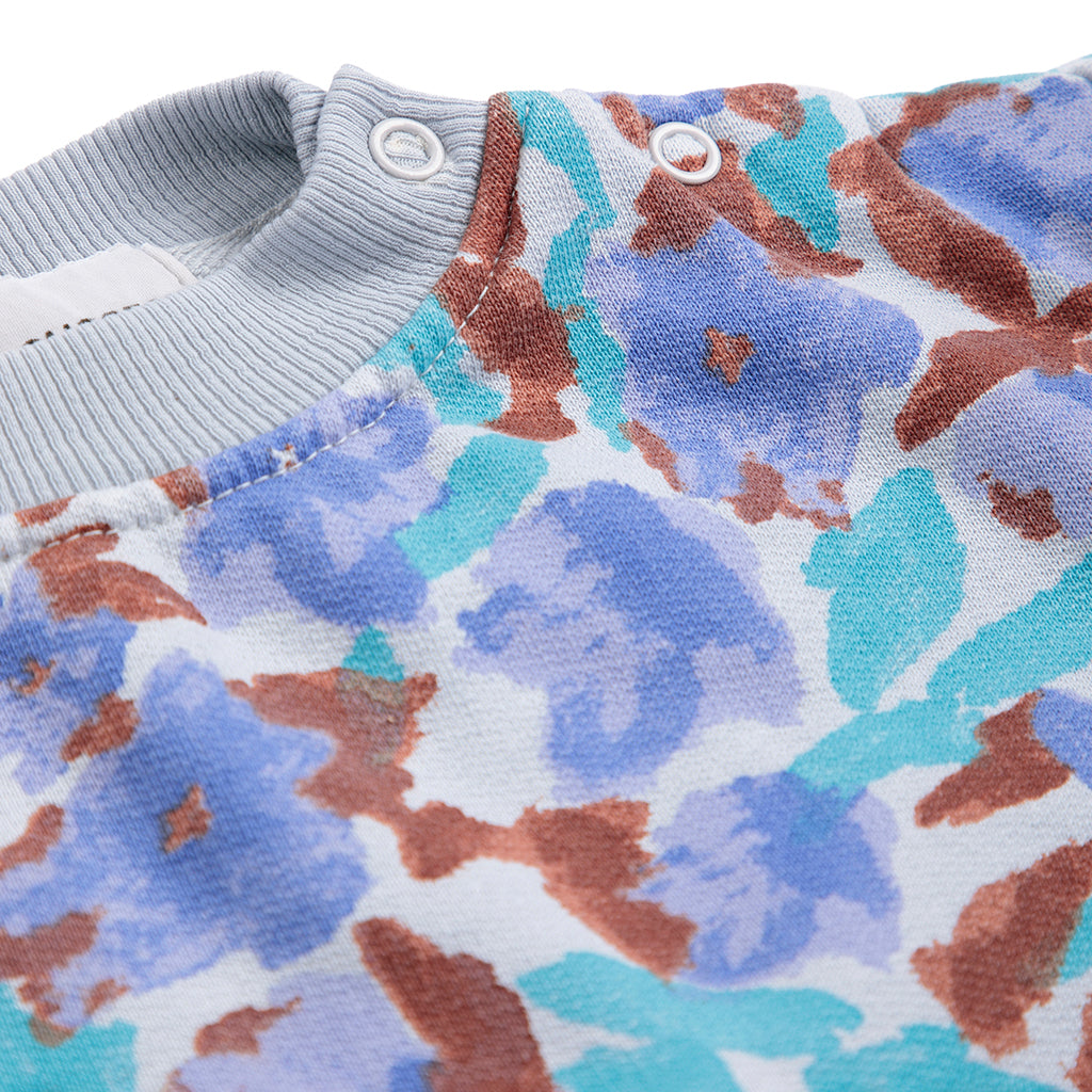 Bobo Choses Baby Sweatshirt All Over Watercolour Floral Print Purple
