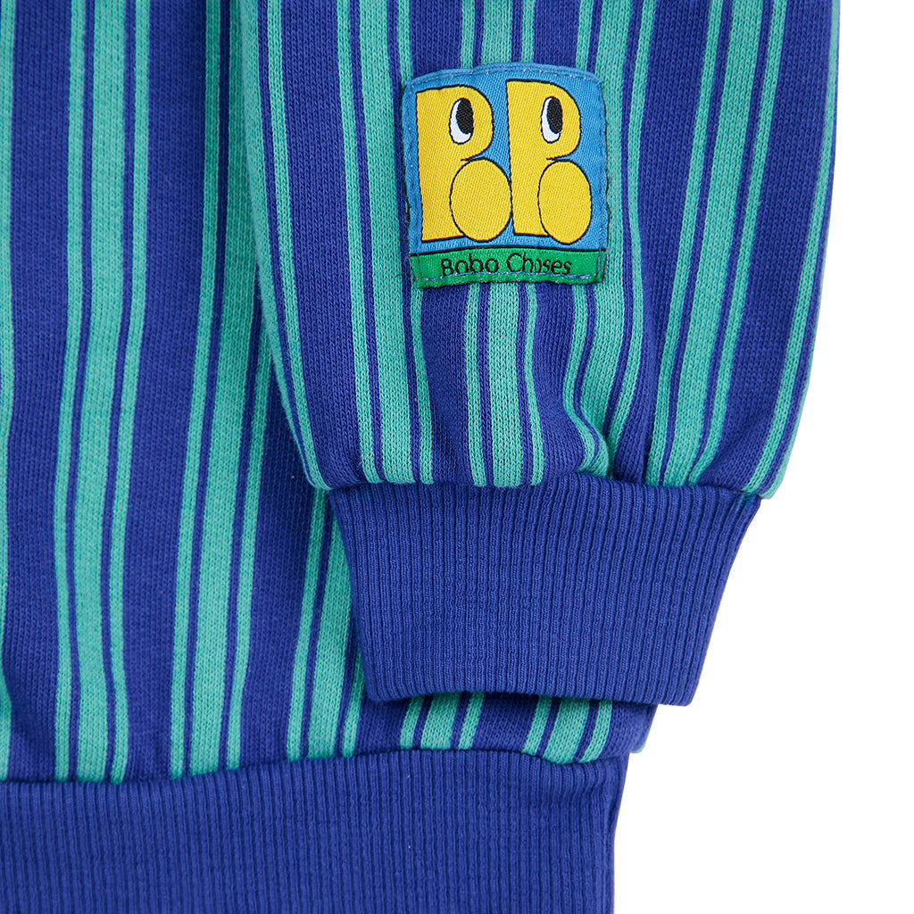 Bobo Choses Baby Sweatshirt With Booo Bo Choses Tag Blue Stripes
