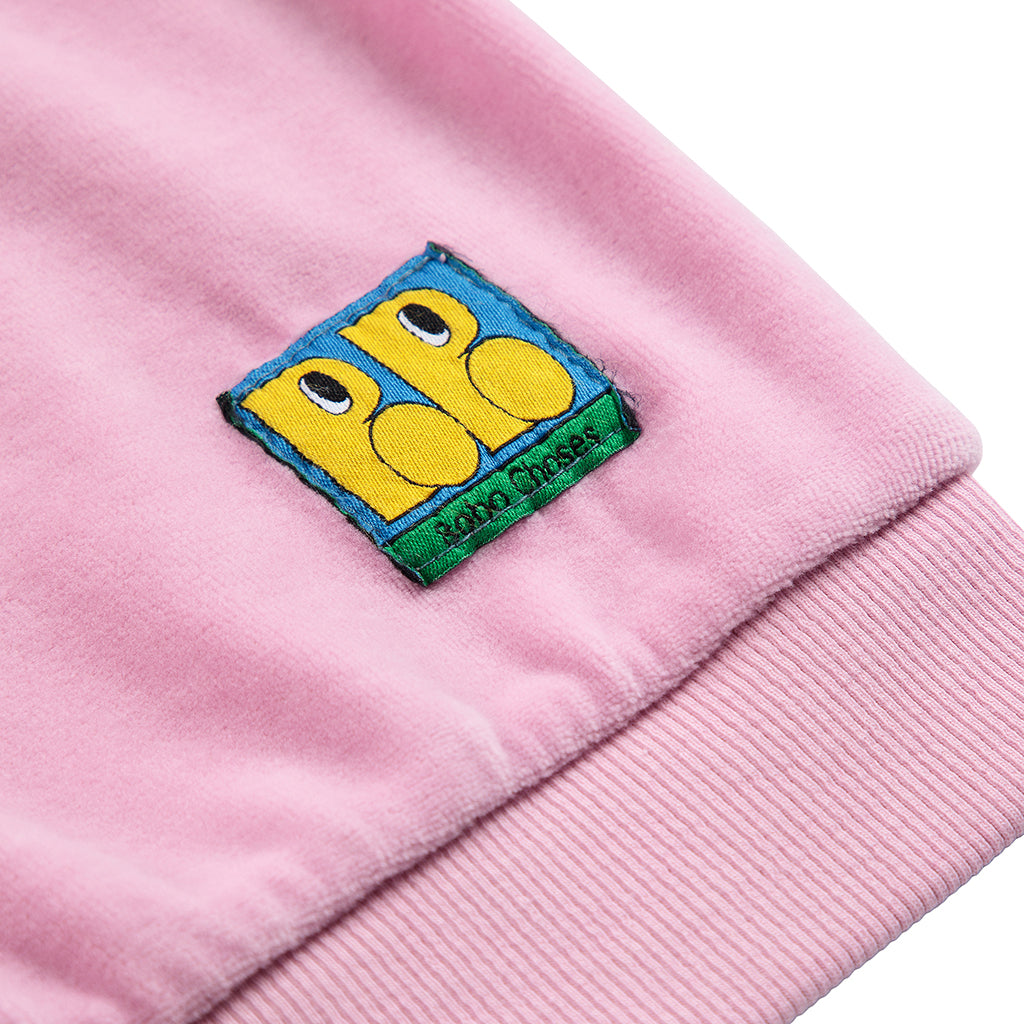 Bobo Choses Baby Velvet Sweatshirt With Booo Bo Choses Tag Pink