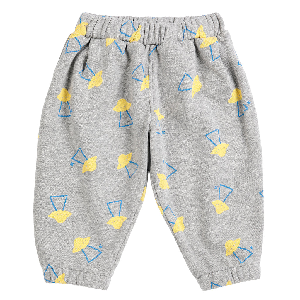 Bobo Choses Baby Sweatpants All Over Pixel Abduction Print Light Heather Grey