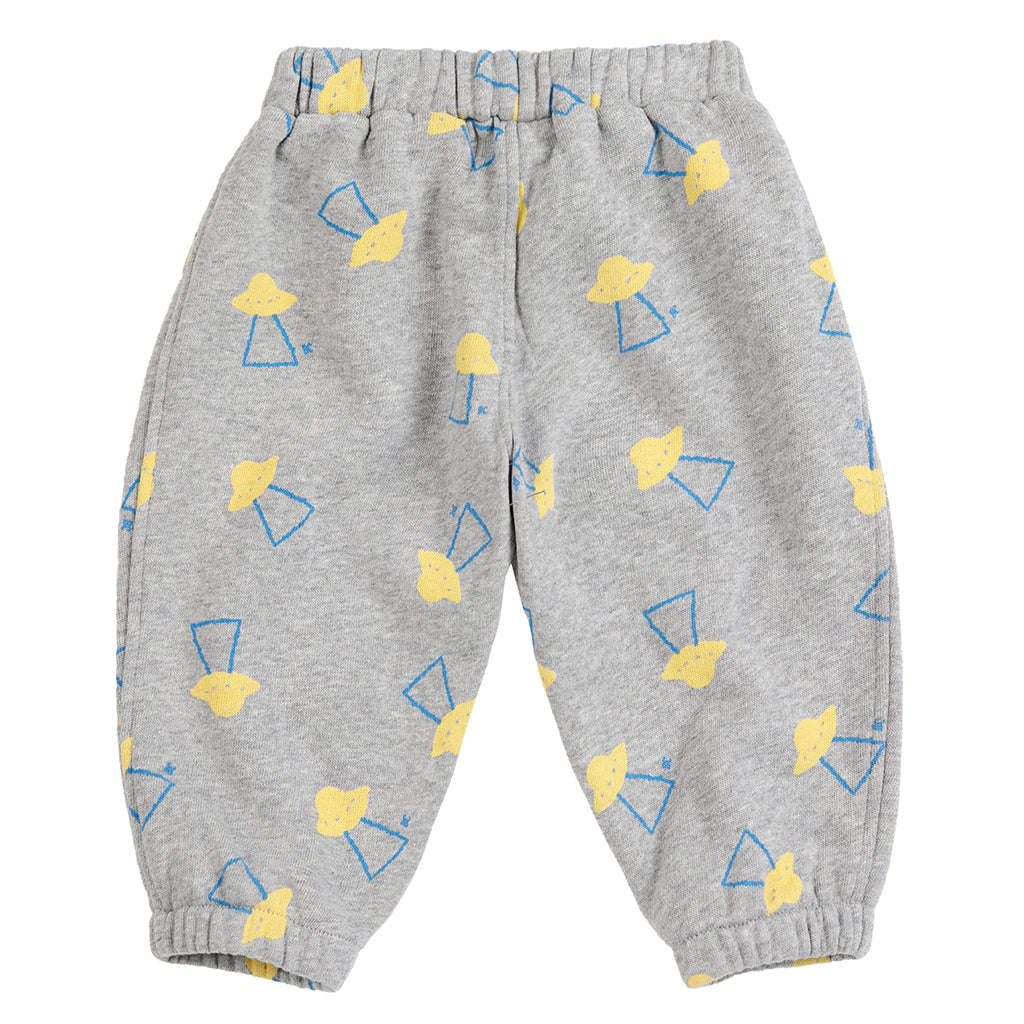 Bobo Choses Baby Sweatpants All Over Pixel Abduction Print Light Heather Grey