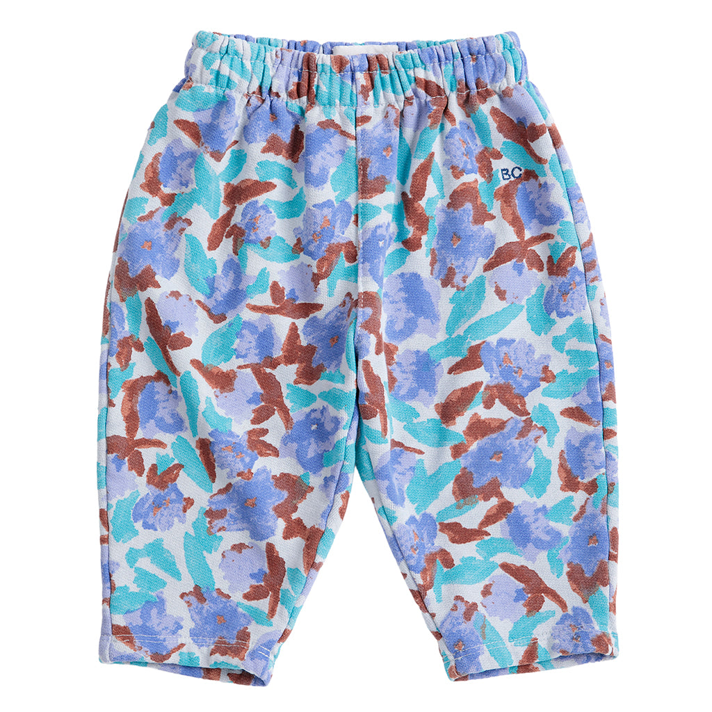 Bobo Choses Baby Sweatpants All Over Watercolour Floral Print Purple