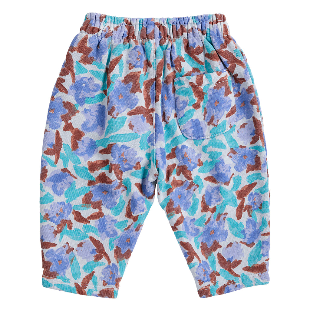 Bobo Choses Baby Sweatpants All Over Watercolour Floral Print Purple