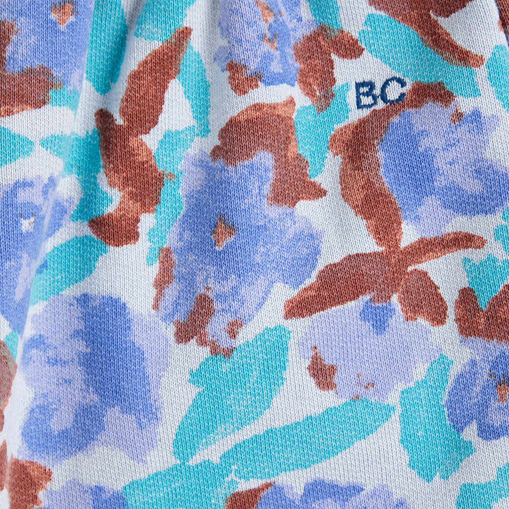 Bobo Choses Baby Sweatpants All Over Watercolour Floral Print Purple