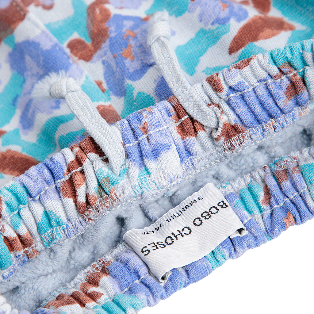 Bobo Choses Baby Sweatpants All Over Watercolour Floral Print Purple