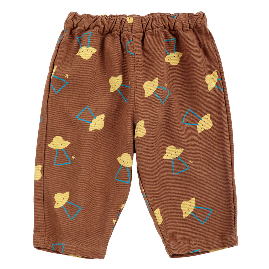 Bobo Choses Baby Pants Pixel All Over Abduction Print Brown