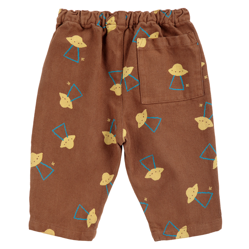 Bobo Choses Baby Pants Pixel All Over Abduction Print Brown