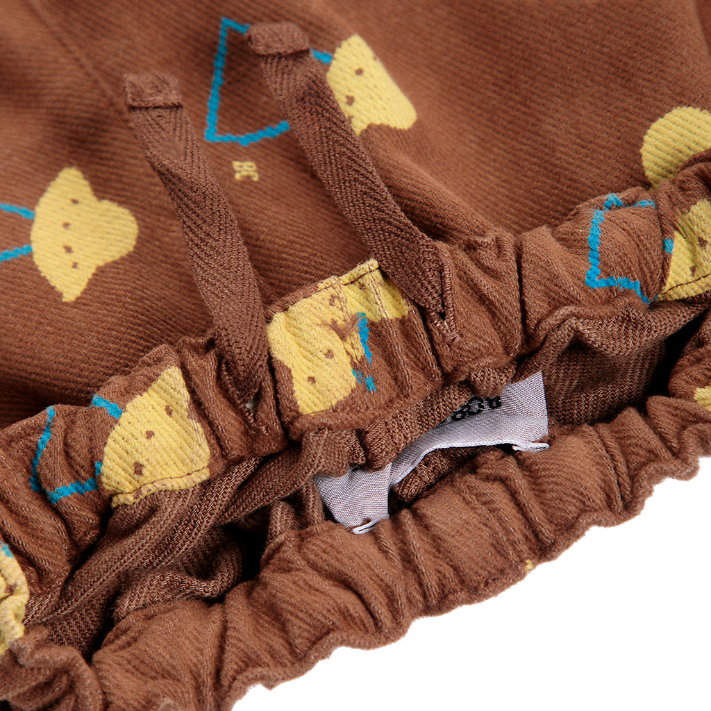 Bobo Choses Baby Pants Pixel All Over Abduction Print Brown