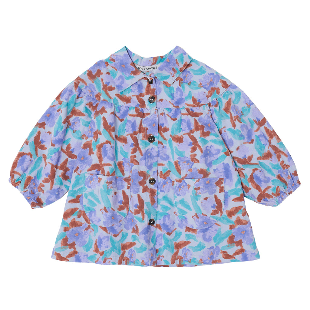 Bobo Choses Baby Dress All Over Watercolour Floral Print Purple