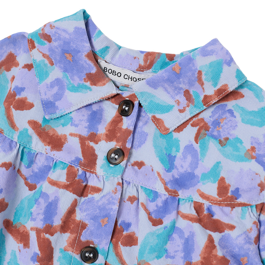 Bobo Choses Baby Dress All Over Watercolour Floral Print Purple