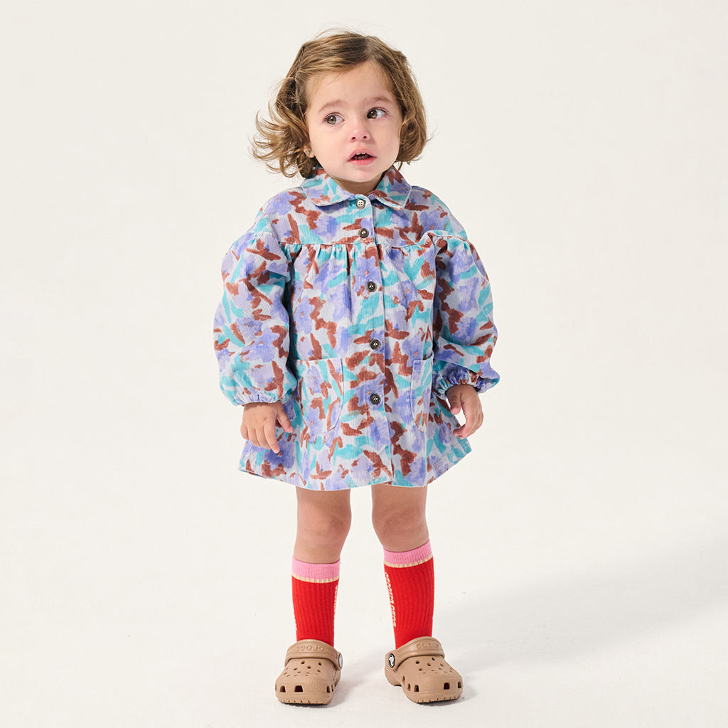 Bobo Choses Baby Dress All Over Watercolour Floral Print Purple