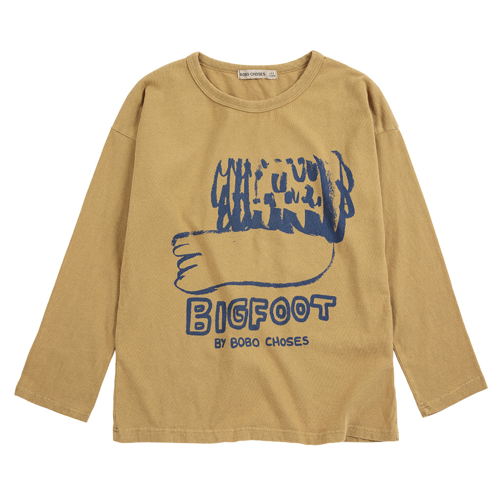 Bobo Choses Child T-shirt Bigfoot Print Khaki Brown